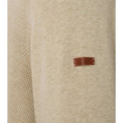 REDMOND Casual Herren Strickjacke Zipper Comfort Baumwolle Beige