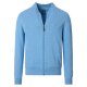 REDMOND Casual Herren Strickjacke College Zipper Comfort Hellblau
