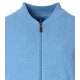 REDMOND Casual Herren Strickjacke College Zipper Comfort Hellblau