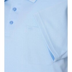 REDMOND Casual Herren Polo-Shirt Kurzarm Regular-Fit Jersey Hellblau