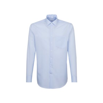 Seidensticker BUSINESS Herren Hemd Langarm Kent Regular Hellblau