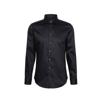 Seidensticker BUSINESS Herren Hemd Langarm New-Kent Slim Schwarz