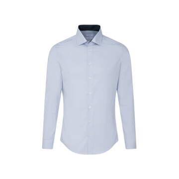Seidensticker BUSINESS Hemd Langarm Kent Slim Hellblau kariert
