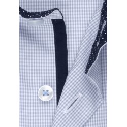 Seidensticker BUSINESS Hemd Langarm Kent Slim Hellblau kariert