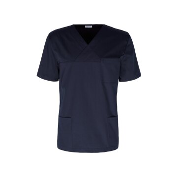 Seidensticker KASACK Herren Kasack Kurzarm V-Neck Regular Marine