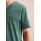 Seidensticker KASACK Herren Kasack Kurzarm V-Neck Regular Grün