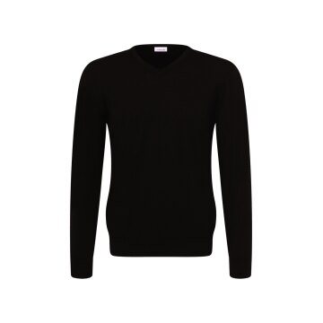 Seidensticker MERINO Pullover Langarm V-Neck Regular Schwarz