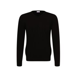 Seidensticker MERINO Pullover Langarm V-Neck Regular Schwarz