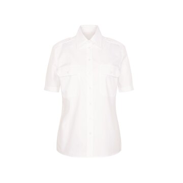 Seidensticker PILOTBLUSE Damen Bluse Kurzarm Kent Regular Weiß