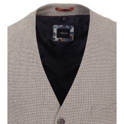 VENTI Herren Anzugweste V-Ausschnitt Regular Braun