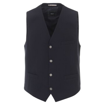 VENTI Herren Anzugweste V-Ausschnitt Regular-Fit Blau