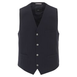 VENTI Herren Anzugweste V-Ausschnitt Regular-Fit Blau