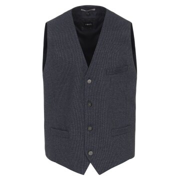 VENTI Herren Anzugweste V-Ausschnitt Regular-Fit Blau