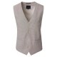 VENTI Herren Anzugweste FORMAL V-Neck Polyestermix Hellbraun