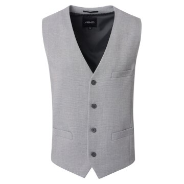 VENTI Herren Anzugweste FORMAL V-Neck Polyestermix Silber