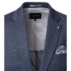 VENTI Herren Anzugsakko City Revers Bi-Color Blau kariert