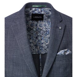 VENTI Herren Anzugsakko City Revers Casual-Fit Bi-Color Blau