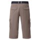 CASAMODA Herren Cargo-Bermuda-Shorts 3/4 Regular-Fit Grau