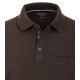 CASAMODA Herren Poloshirt Langarm Polokragen Casual Piqué Braun
