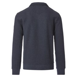 CASAMODA Herren Sweatshirt Troyer Langarm Regular-Fit Blau