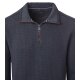 CASAMODA Herren Sweatshirt Troyer Langarm Regular-Fit Blau
