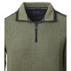 CASAMODA Herren Sweatshirt Troyer Langarm Regular-Fit Olivgrün