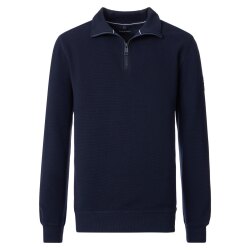 CASAMODA Herren Sweatshirt Troyer Zipper Regular-Fit Marine