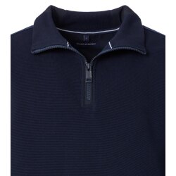 CASAMODA Herren Sweatshirt Troyer Zipper Regular-Fit Marine