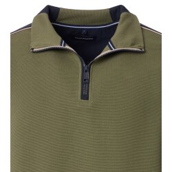 CASAMODA Herren Sweatshirt Troyer Zipper Regular-Fit Olivgrün
