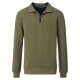 CASAMODA Herren Sweatshirt Troyer Zipper Regular-Fit Olivgrün