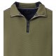 CASAMODA Herren Sweatshirt Troyer Zipper Regular-Fit Olivgrün