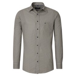 CASAMODA Herren Freizeithemd Langarm Casual-Fit Grün...