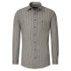 CASAMODA Herren Freizeithemd Langarm Casual-Fit Grün gemustert