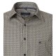 CASAMODA Herren Freizeithemd Langarm Casual-Fit Grün gemustert