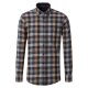 CASAMODA Herren Freizeithemd Langarm Button-Down Casual Blau kariert
