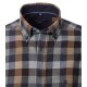 CASAMODA Herren Freizeithemd Langarm Button-Down Casual Blau kariert