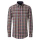 CASAMODA Herren Freizeithemd Langarm Button-Down Casual Orange kariert