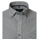 CASAMODA Herren Freizeithemd Langarm Button-Down Grün gemustert