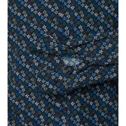 CASAMODA Herren Freizeithemd Langarm Button-Down Blau floral