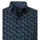 CASAMODA Herren Freizeithemd Langarm Button-Down Blau floral