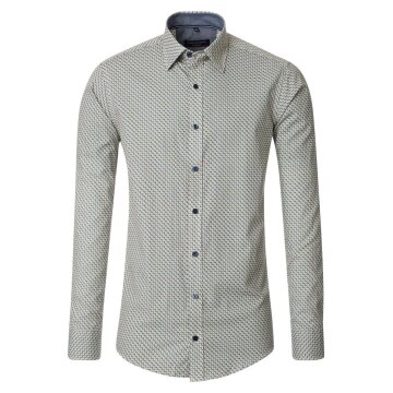 CASAMODA Herren Freizeithemd Langarm Kent Casual Gelb gepunktet