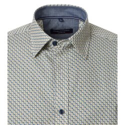 CASAMODA Herren Freizeithemd Langarm Kent Casual Gelb gepunktet