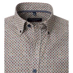 CASAMODA Herren Freizeithemd Langarm Button-Down Grün floral