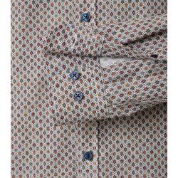CASAMODA Herren Freizeithemd Langarm Button-Down Grün floral