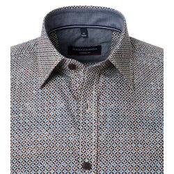 CASAMODA Herren Freizeithemd Langarm Kent Casual Braun gemustert