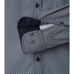CASAMODA Herren Freizeithemd Langarm Kent Casual Grün gemustert