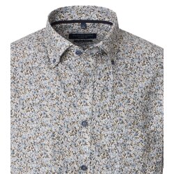 CASAMODA Herren Freizeithemd Langarm Button-Down Casual Beige floral