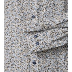 CASAMODA Herren Freizeithemd Langarm Button-Down Casual Beige floral