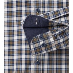 CASAMODA Herren Freizeithemd Langarm Button-Down Blau kariert