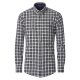 CASAMODA Herren Freizeithemd Langarm Button-Down Blau kariert